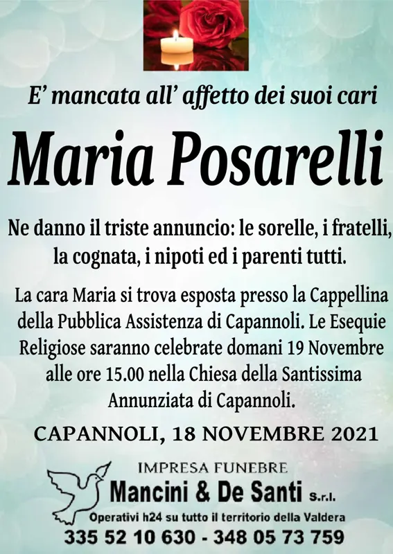 Maria Pasarelli Funerale Capannoli • 1