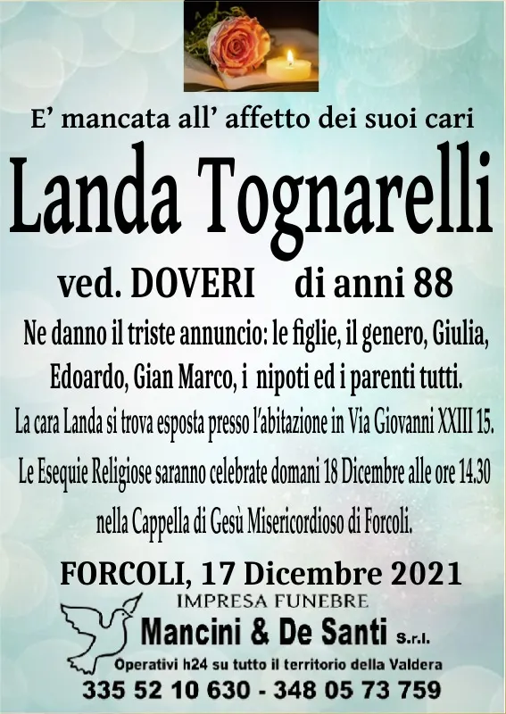Landa Tognarelli Funerali Forcoli Onoranze Funebri Mancini De Santi